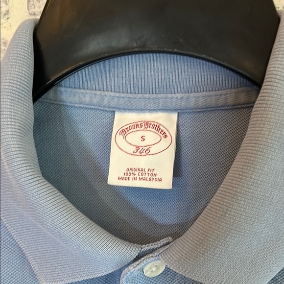 Brooks Brothers Men’s Small Cotton Polo S/S Light Blue Embroidered Golf Preppy - Picture 4 of 6